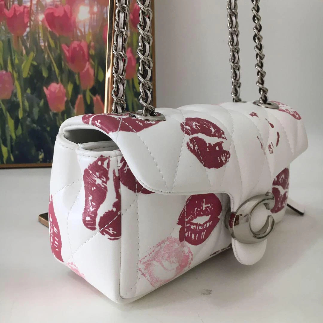 Women Handbag CR702 CR705 CR114 Tabby 20 26 Quilting Lip Print Chain Shoulder Bag