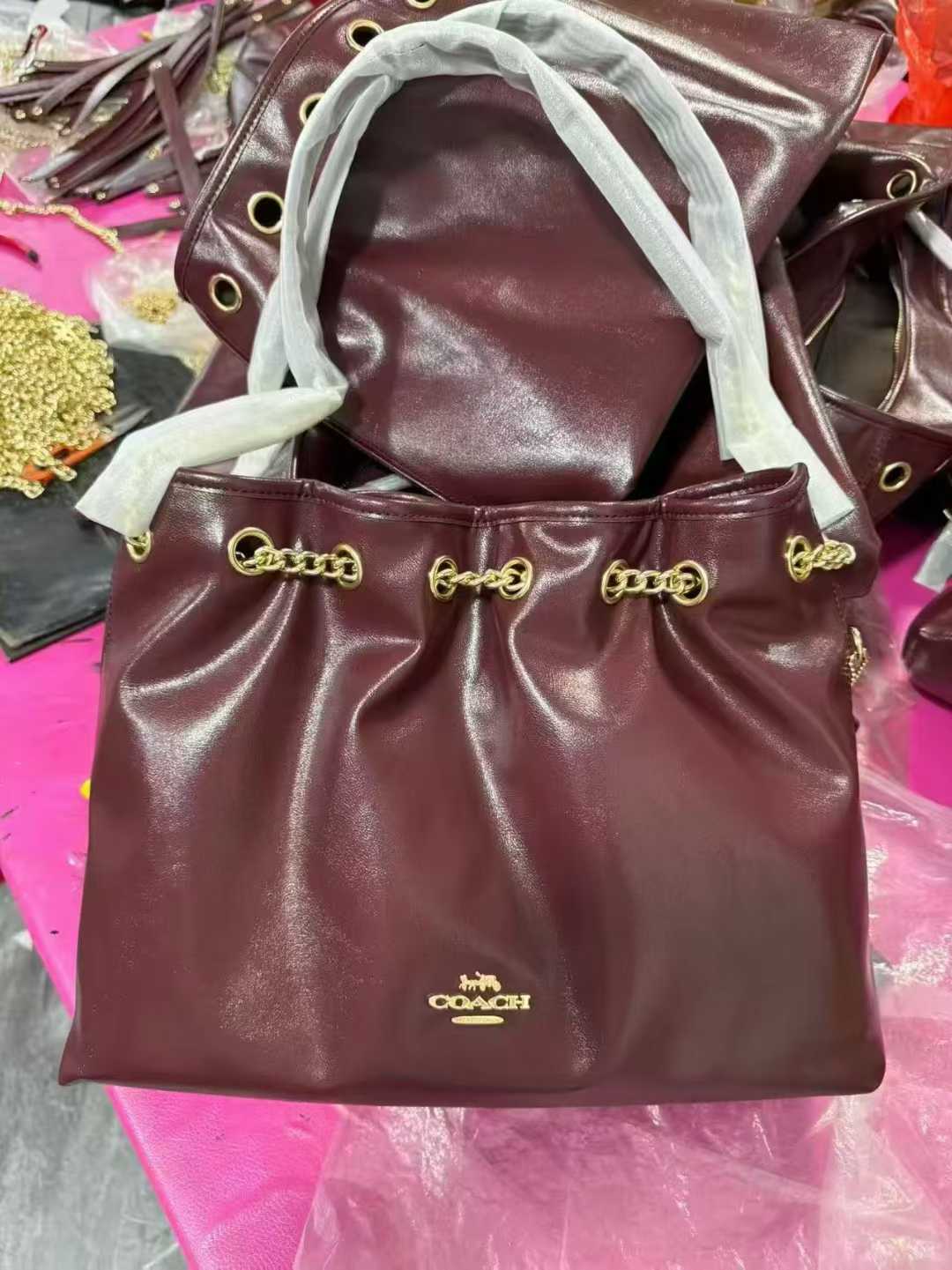 CCZ79 CCZ80 CDR00 EVELYN Drawstring Hobo Bag Chain Tote Bag