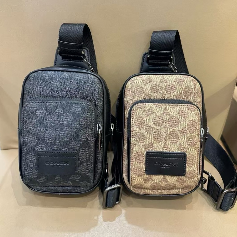 Men Handbag  CX071 CAJ39 CV763 Chest Shoulder Bag Backpack Racer Sling Pack In Signature Canvas