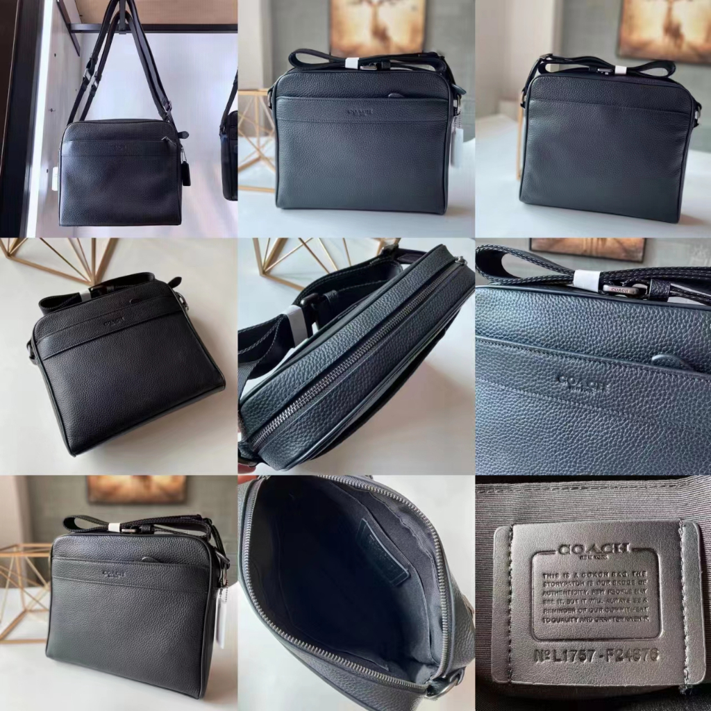 Coach F24876 F28456 F28455 F26079 Charles Camera Signature Leather Men Crossbody Sling Messenger Bag