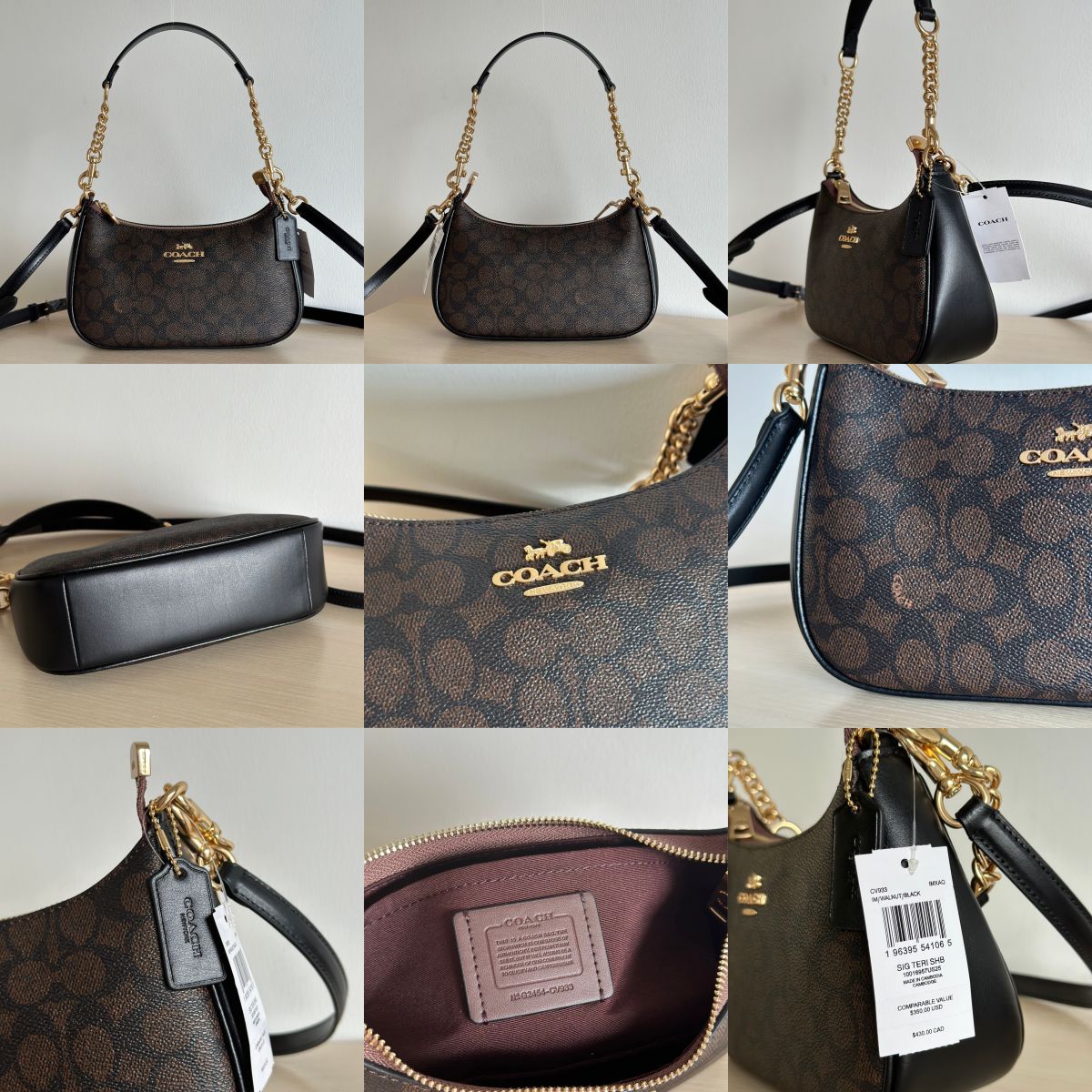 Women Handbag CV933 CV934 Teri In Signature Canvas Sling Shoulder Chain Shoulder Bag