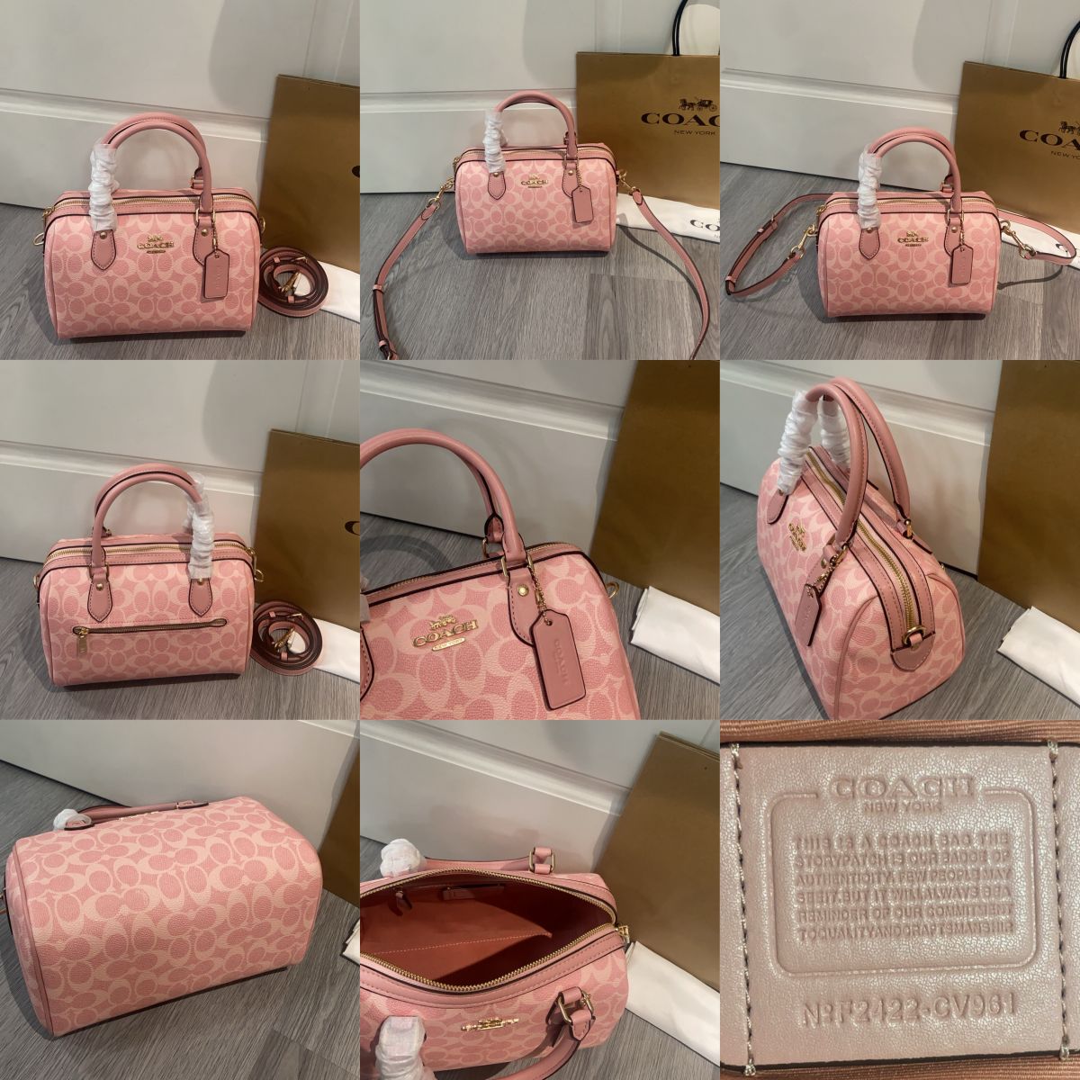 Women Handbag CV961 CW376 CY679 Rowan Satchel In Signature Canvas Boston Bag