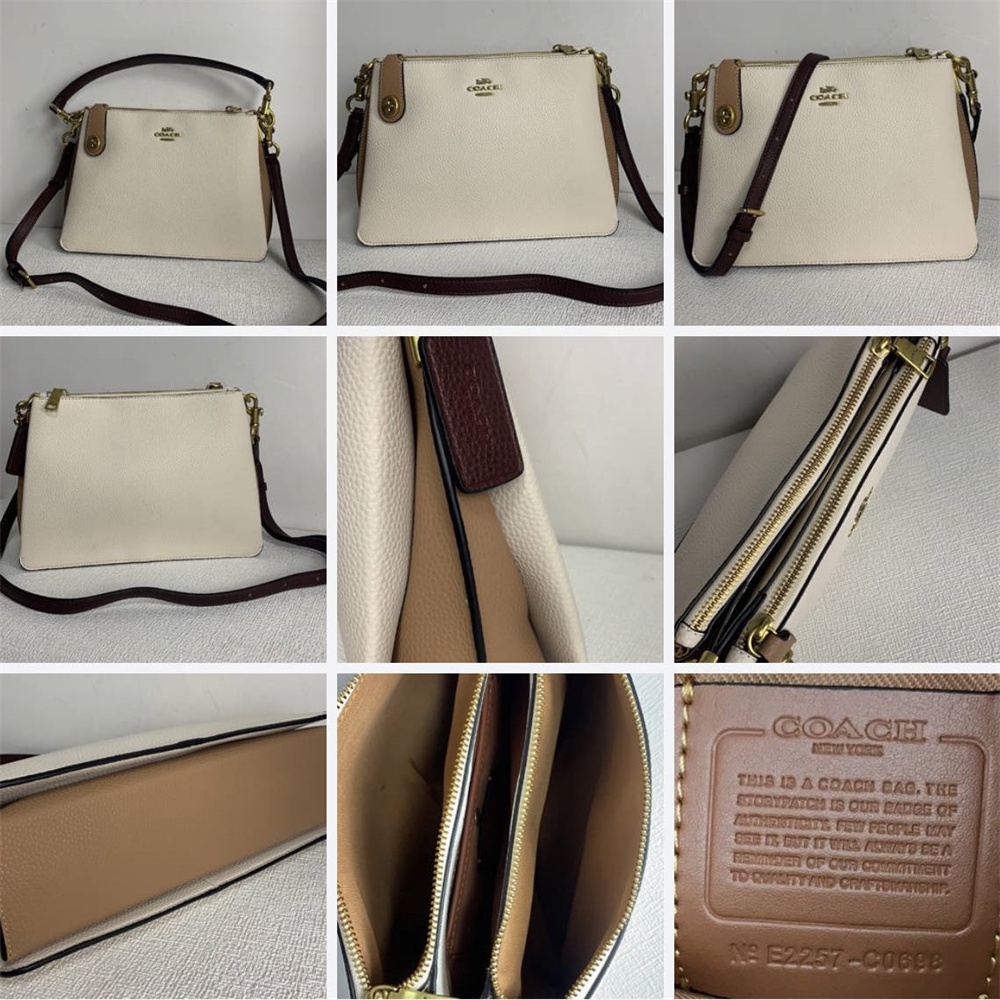 C0696 C4645 C0698 Double Zip Shoulder Women Crossbody Sling Messenger Bag