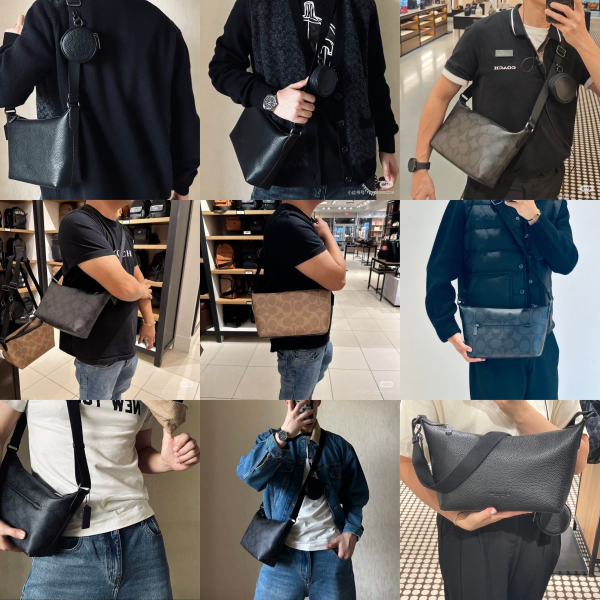 Men Handbag CCG19 CCG20 CCG21 Small Finn Crossbody Bag Pouch Signature Canvas Shoulder Bag