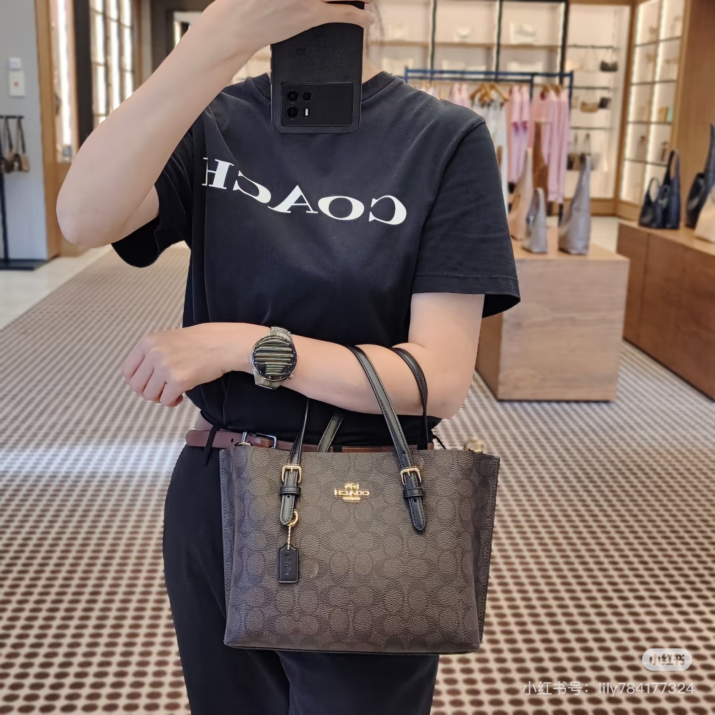 Women Handbag CV965 Mollie Tote 25 In Signature Canvas Shoulder Sling Bag