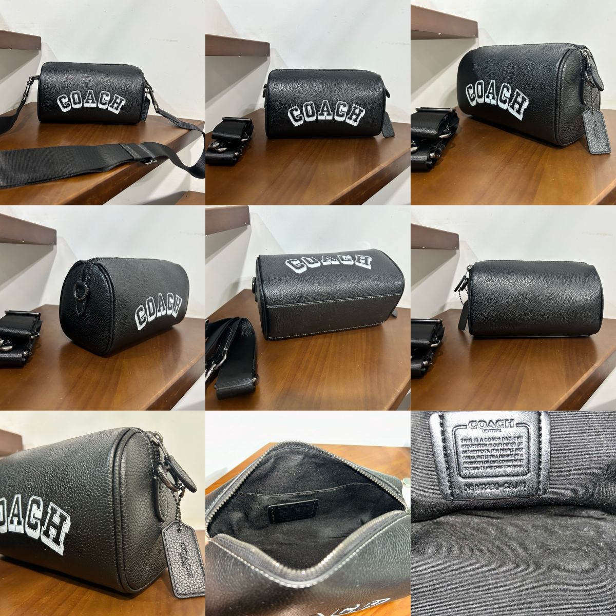 Men Handbag CAJ41 CW324 CJ674 CV762 Axel Crossbody In Signature Canvas Charcoal Print Varies