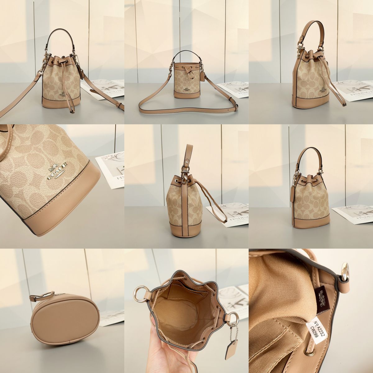 Women Handbag CW299 CY740 CR145 CT863 Mini Dempsey Shoulder Sling Bucket Bag