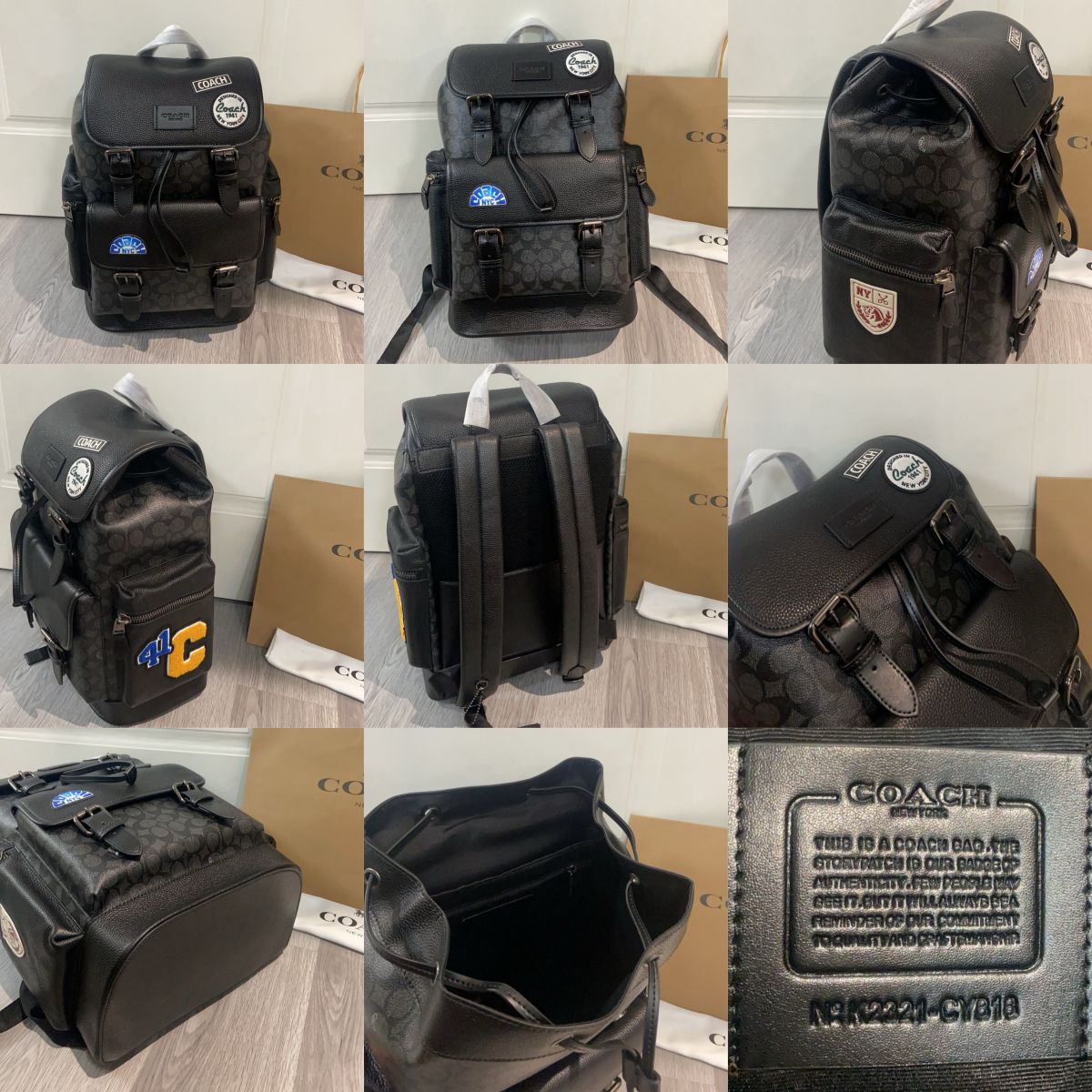 CE523 CT015 CY818 CBI44 men Peanuts Sprint Backpack In Signature Canvas Patch