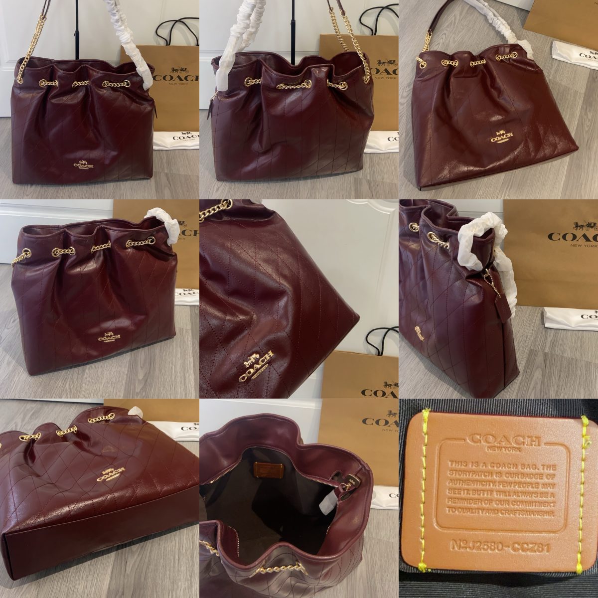 Women Handbag CCZ81 Evelyn Large Chain Shoulder Bag With Quilting