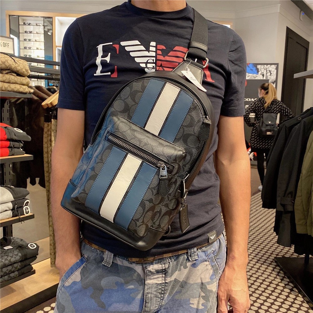 Tinyhead 2853 2999 2540 3180 West Pack Signature Canvas Men Crossbody Chest Backpack Bag