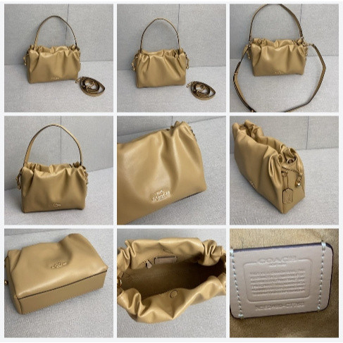CT763 CV529 Faye Drawstring Shoulder Ruching Women Handbag Crossbody Sling Bag