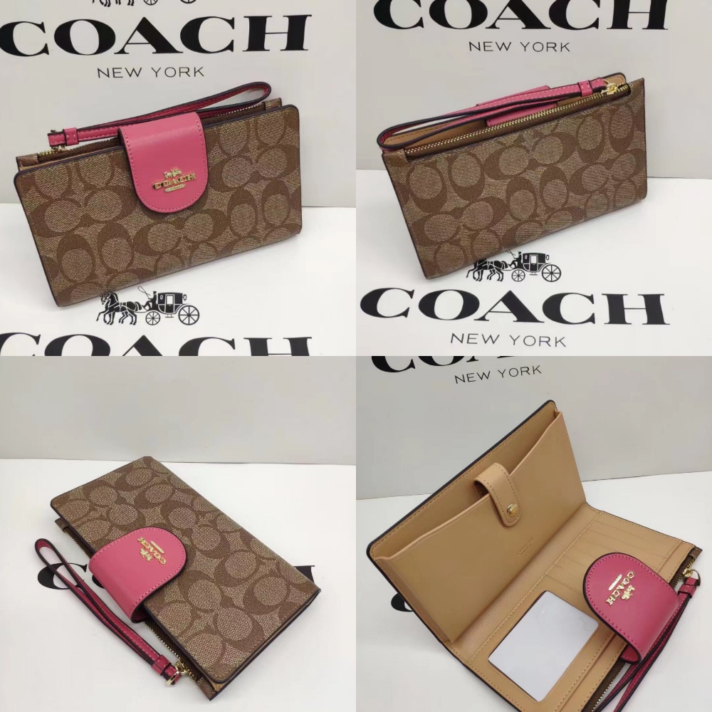 Women Handbag C2874 C4607 C2873 C3722 C3371 C2869 C8729 C8676 CC869 C4182 Tech Phone Wallet Women Long Fold Zip Purse Wristlet