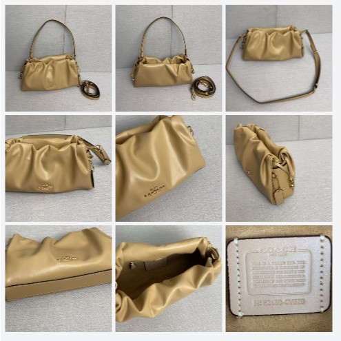 CT763 CV529 Faye Drawstring Shoulder Ruching Women Handbag Crossbody Sling Bag