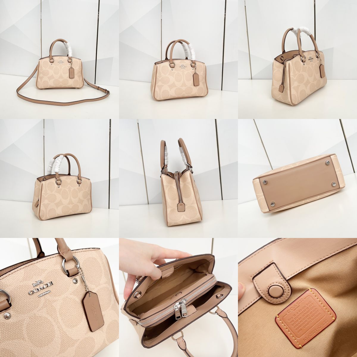 Women Handbag CAL53 Savannah Small Carryall Bag In Signature Canvas Satchel Sling Bag
