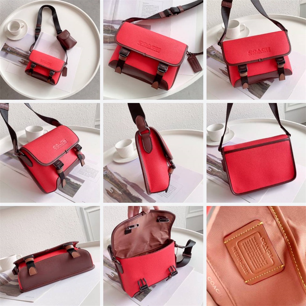 Coach C5325 C8113 CA009 League Hybrid Crossbody Men Sling Messenger Bag and Pouch