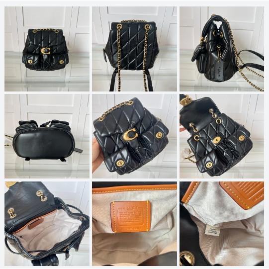 CU076 CU077 CW610 CZ747 Tabby Quilted Backpack Women Converible Crossbody Handbag Sling Chain Bag