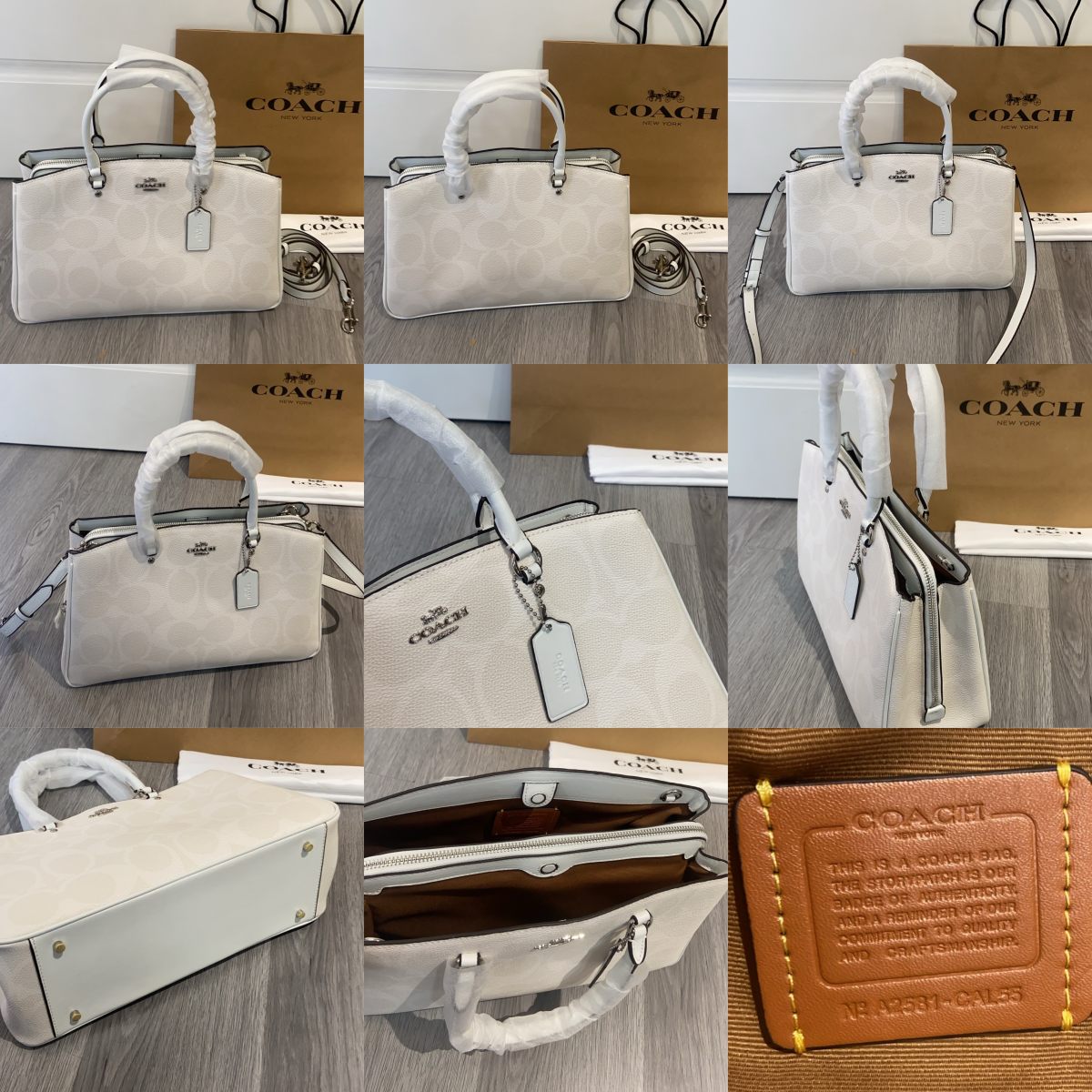 Women Handbag CAL55 Savannah Carryall Bag In Signature Canvas Satchel Sling Bag