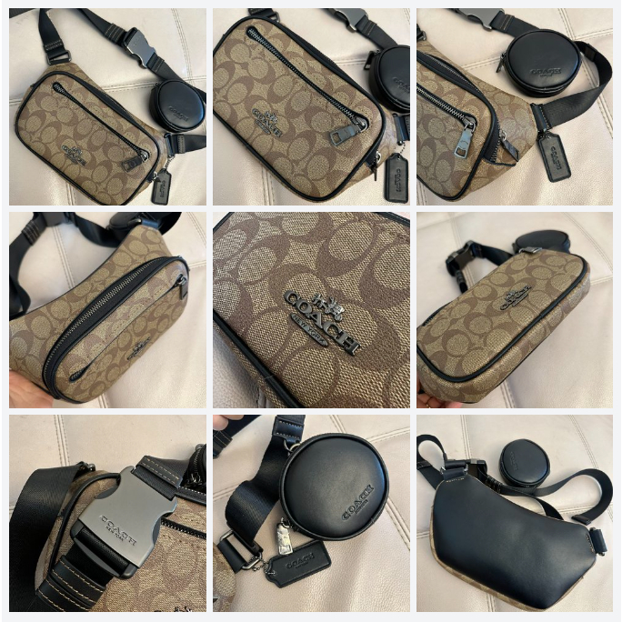 CJ506 CJ507 men  Elias belt bag leather chest bag