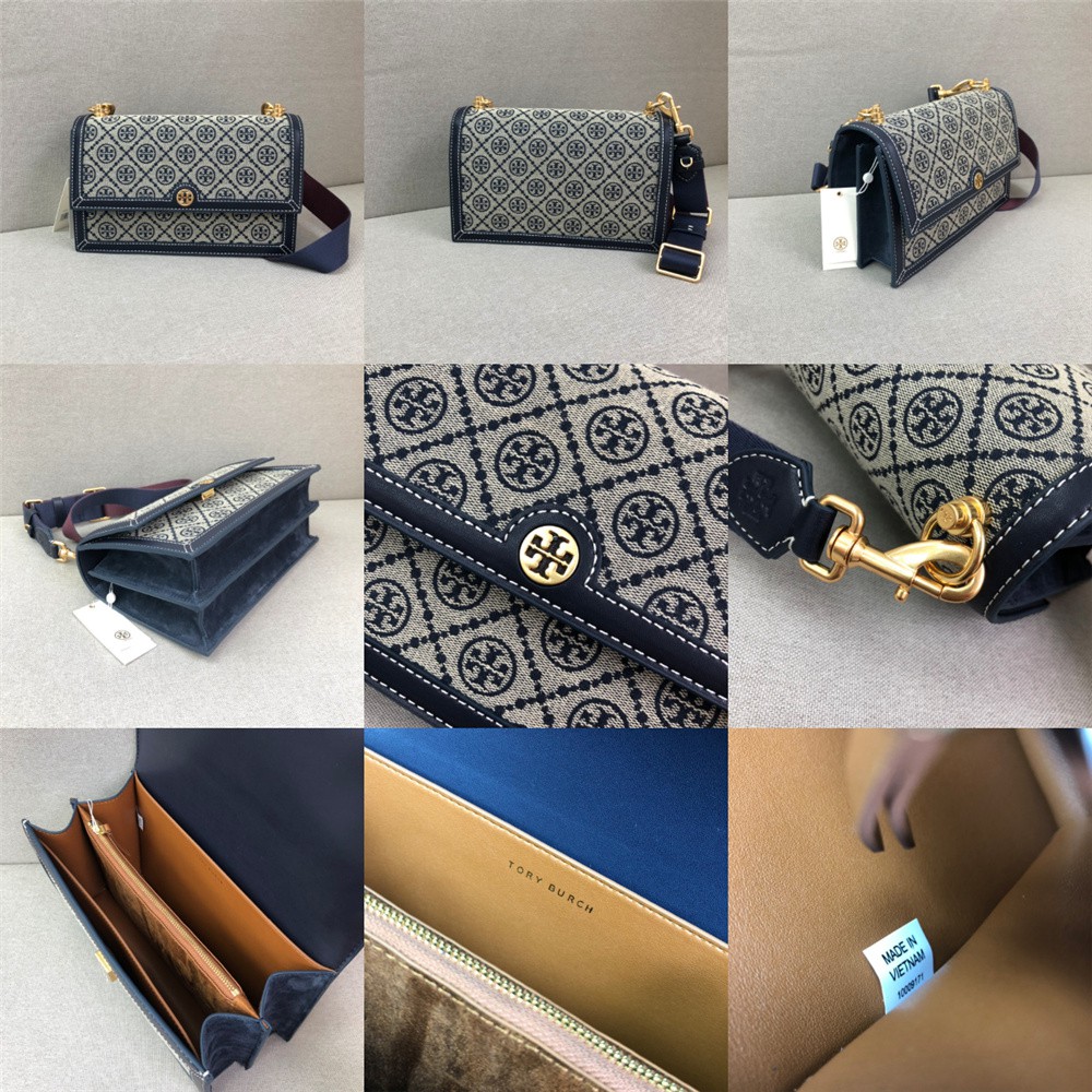Womne handbag 81863 T Monogram Jacquard Crossbody Sling Shoulder Bag