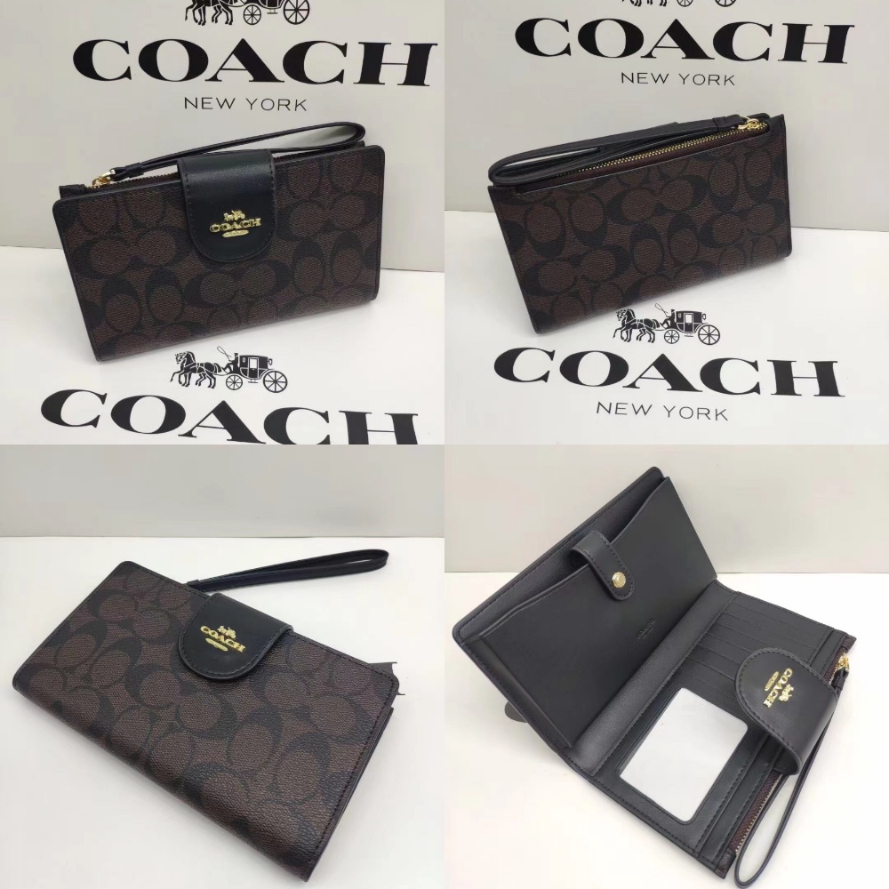 Women Handbag C2874 C4607 C2873 C3722 C3371 C2869 C8729 C8676 CC869 C4182 Tech Phone Wallet Women Long Fold Zip Purse Wristlet