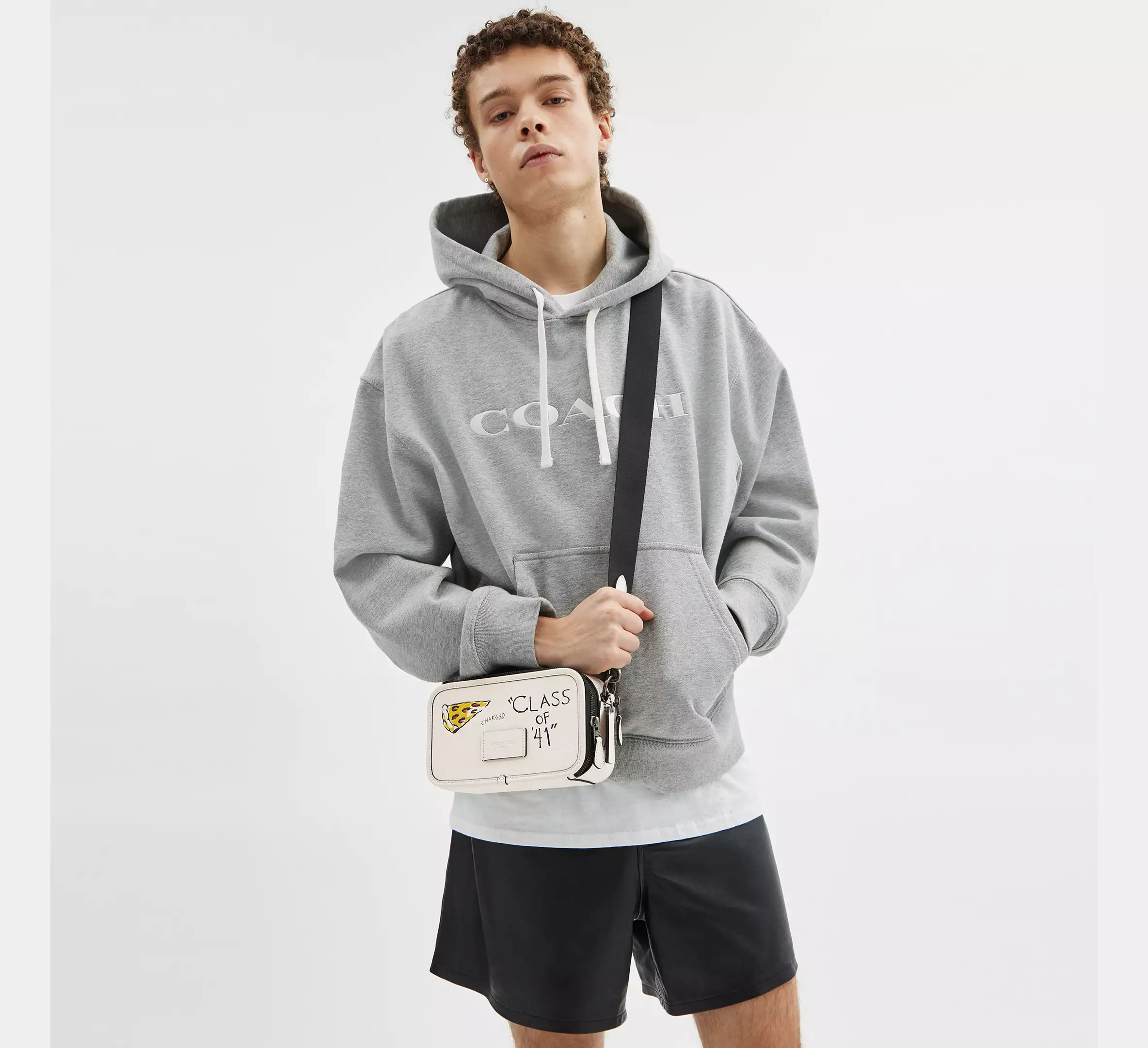 Men Handbag CAJ36 Wyatt Crossbody Bag With Sketch Print Shoulder Sling Camera Bag