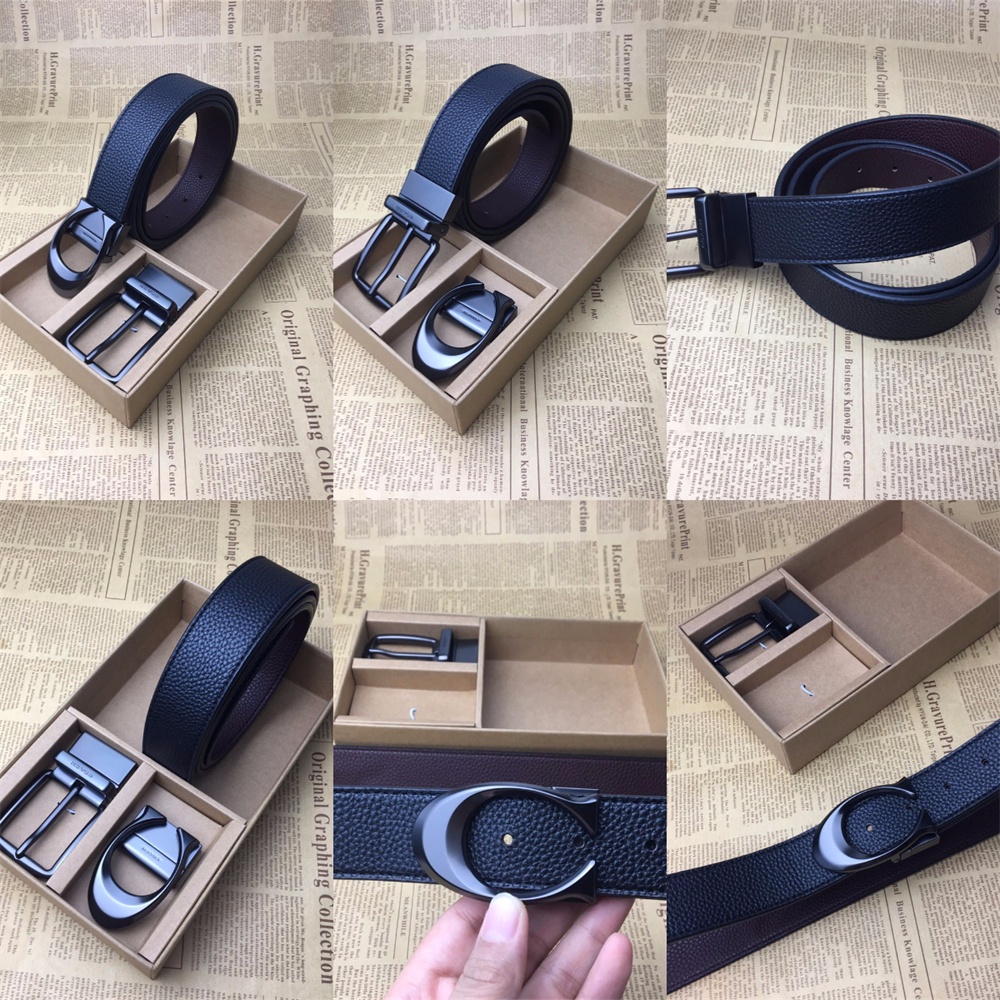 55434 CutToSize Dual Buckle And Reversible Leather Signature Belt For Men Tali Pinggang