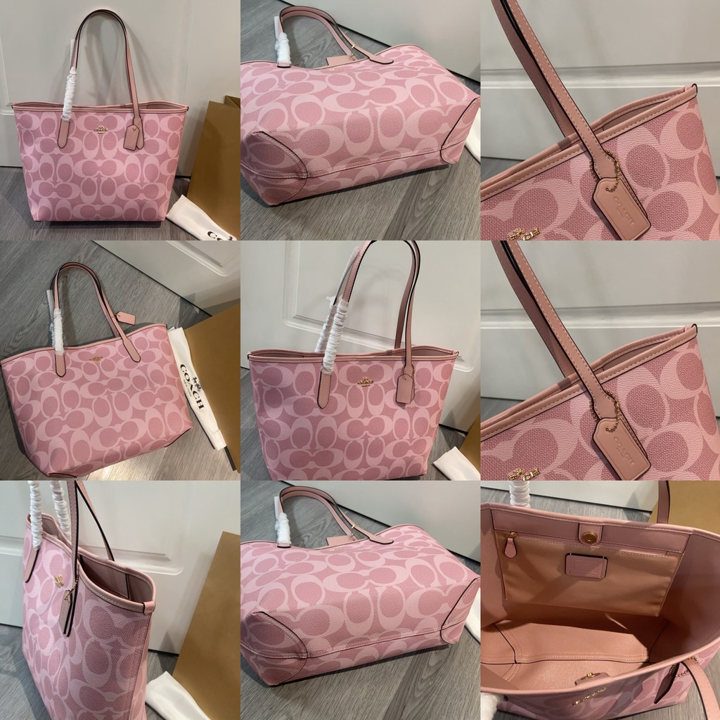 CAL49 City Zip Tote Signature Women Handbag Shopping Shoulder Bag