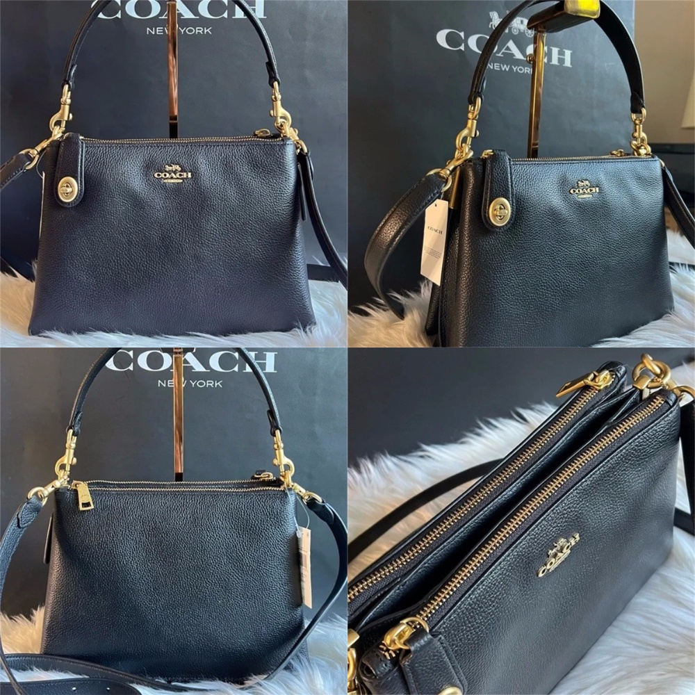 C0696 C4645 C0698 Double Zip Shoulder Women Crossbody Sling Messenger Bag