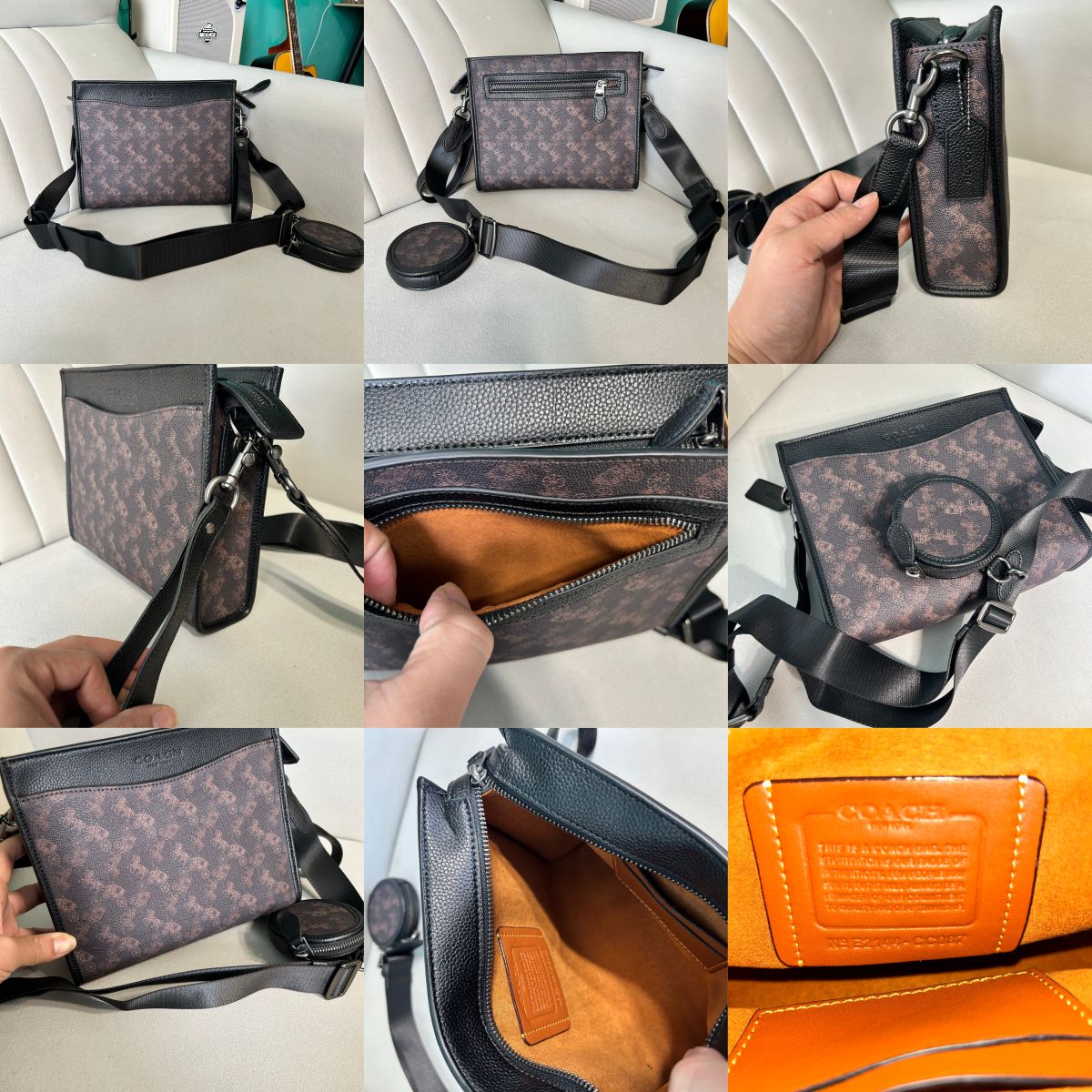 Coach CC087 CC088 CW667 CP445 Hitch Convertible Crossbody With Hybrid Pouch Women Men Sling Messenger Bag Wristlet