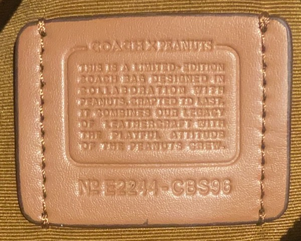 COACH x PEANUTS CBS96 Axel Crossbody Bag Signature Canvas Patch CBS96 Snoopy