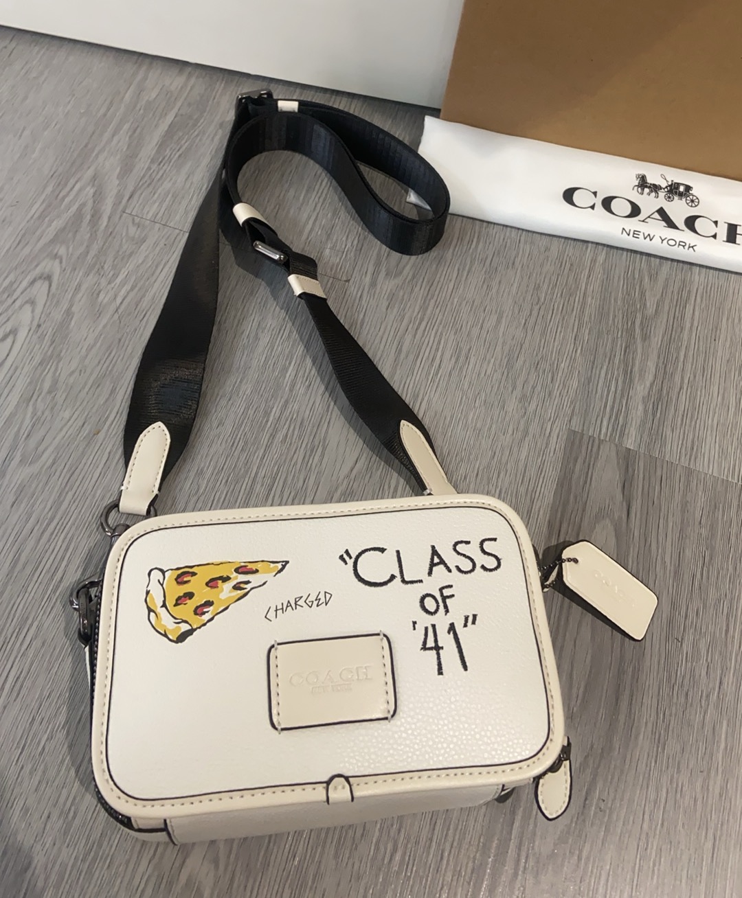 Men Handbag CAJ36 Wyatt Crossbody Bag With Sketch Print Shoulder Sling Camera Bag