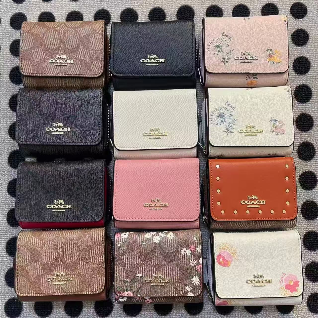 Women Handbag 37968 41302 7331 2923 C4527 C3322 6864 2924 Trifold Leather Signature Wallet Fold Short Coin Purse