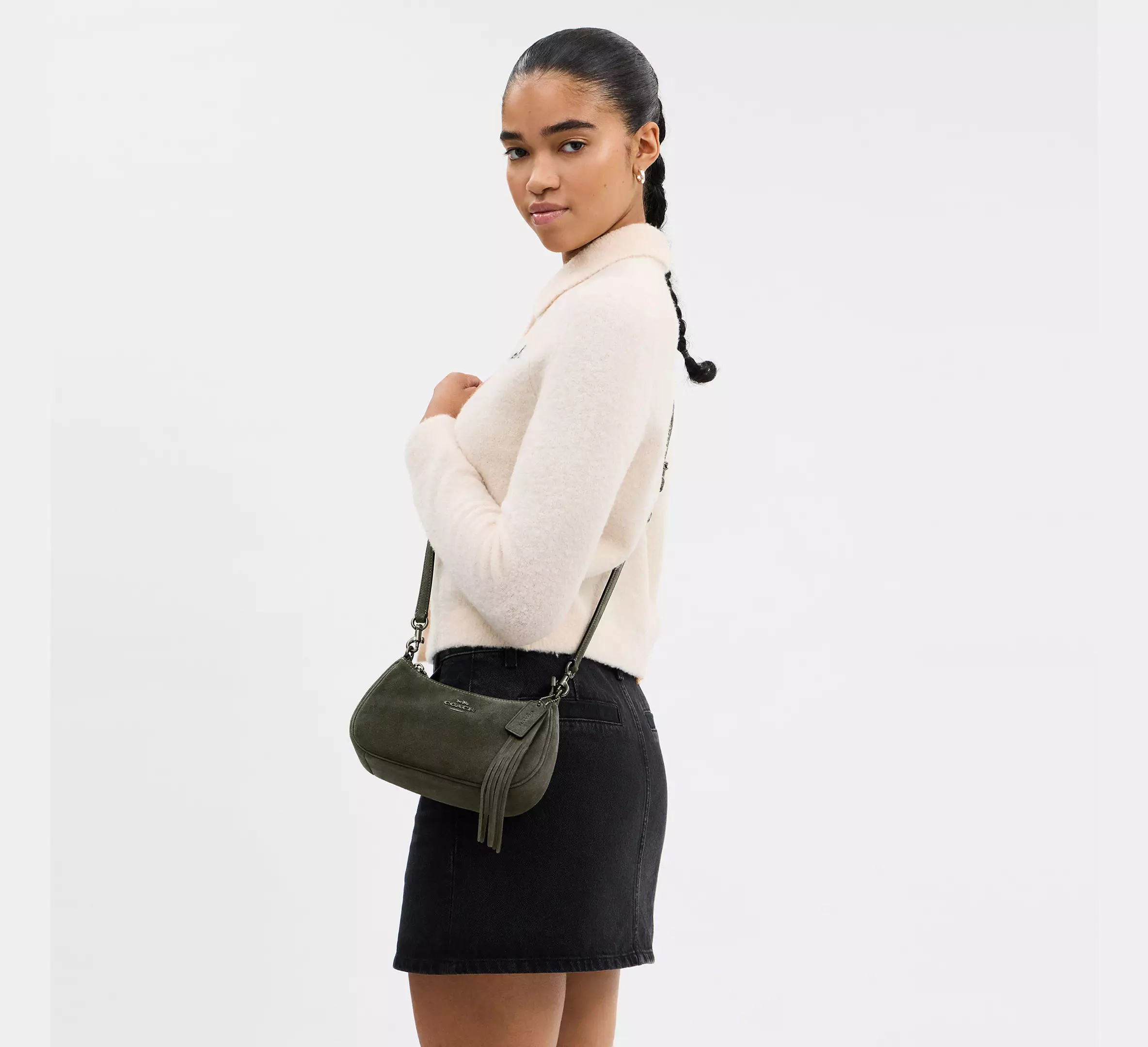 Women Hnadbag CCE42 Suede Teri Mini Shoulder Crossbody Sling shoulder Bag
