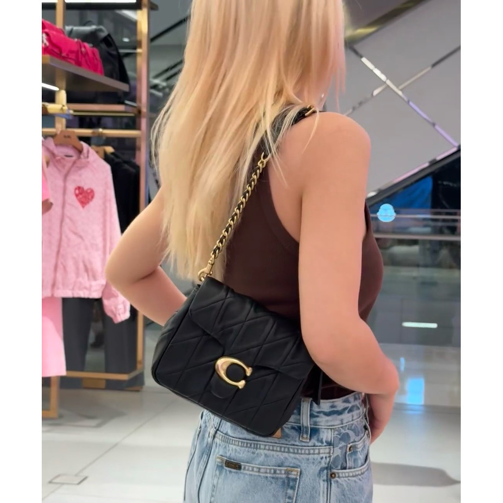 CW629 CAL94 Times Square Tabby Shoulder Bag with Quilting Women Crossbody Sling Chain Handbag