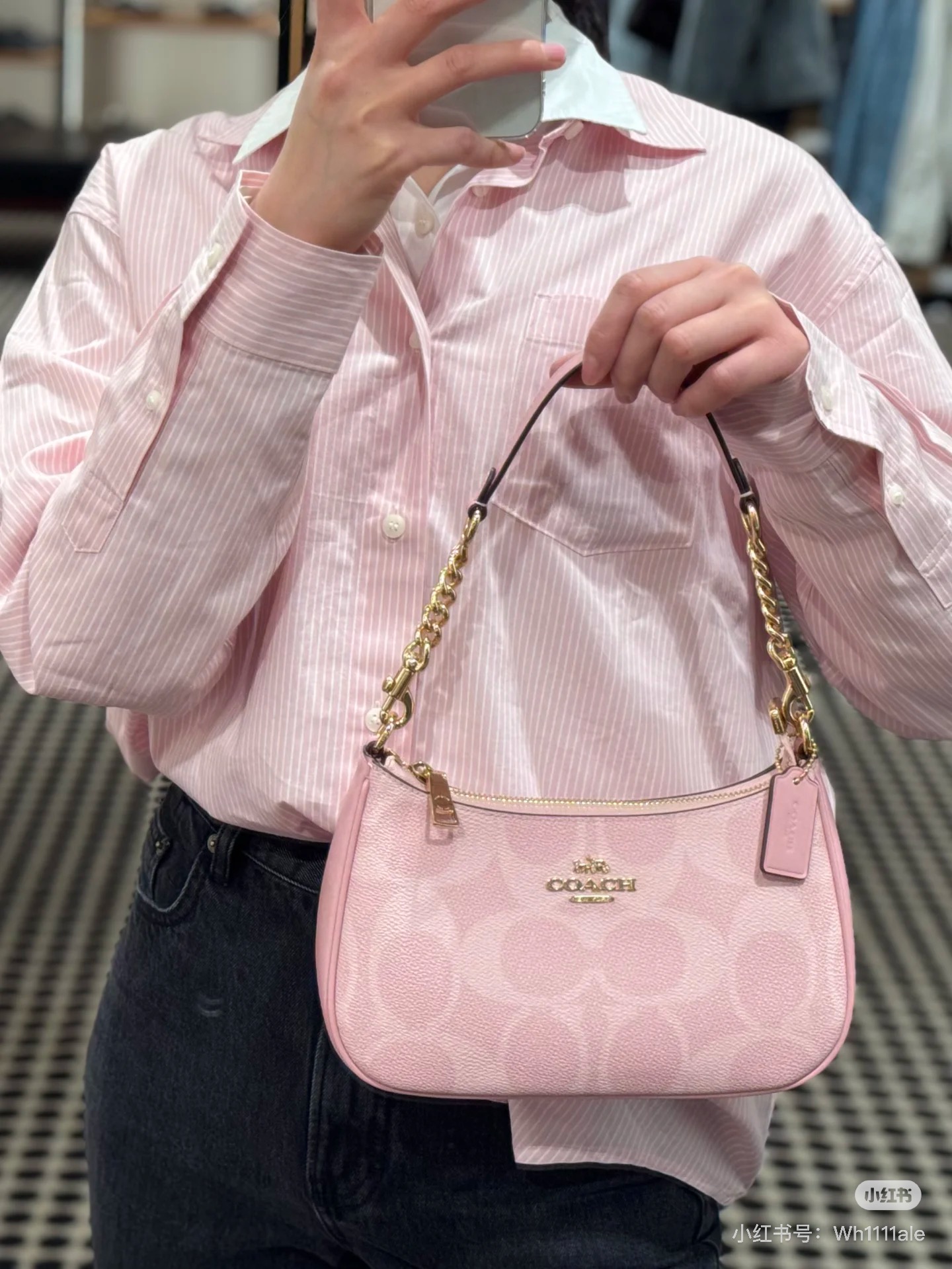Women handbag CAL51 Teri In Signature Canvas sling chain Shoulder Bag