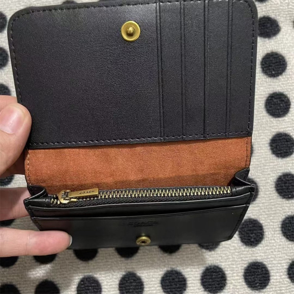 C5870 C4818 Slim Card Case Women Men Fold Purse Snap Wallet