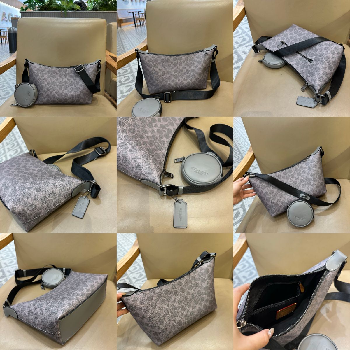 Men Handbag CCG19 CCG20 CCG21 Small Finn Crossbody Bag Pouch Signature Canvas Shoulder Bag