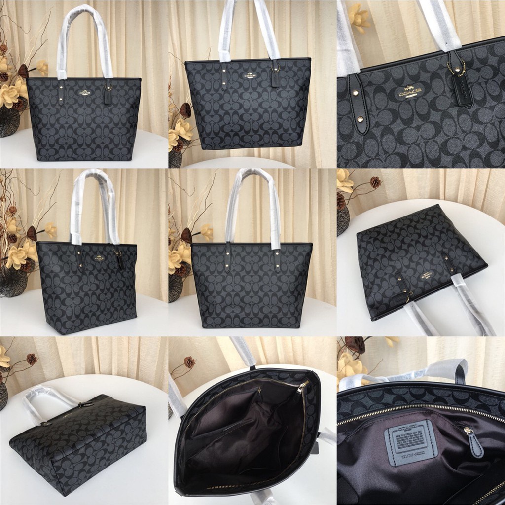 Women Handbag 58292 City Zip Tote Signature Canvas Shopping Shoulder Bag