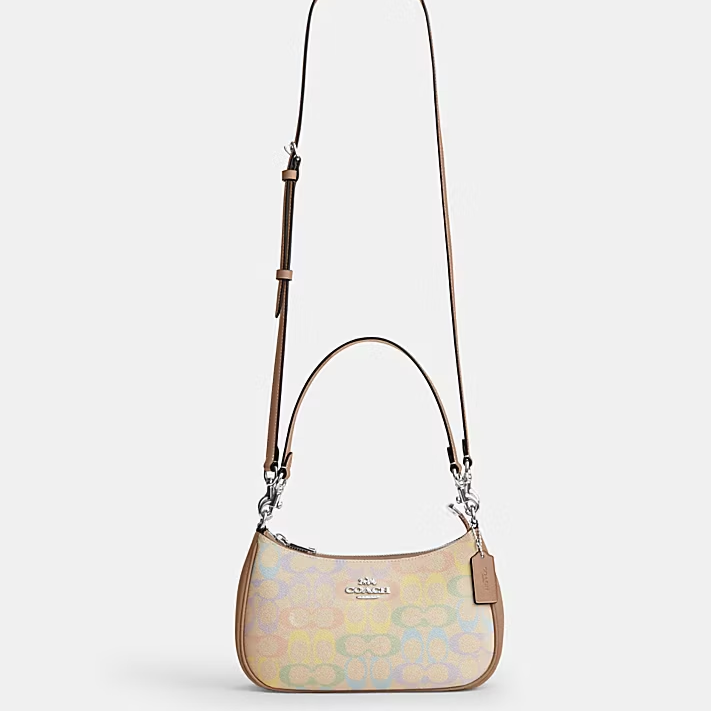 Women handbag CDA91 Teri Rainbow Signature Canvas Shoulder Bag