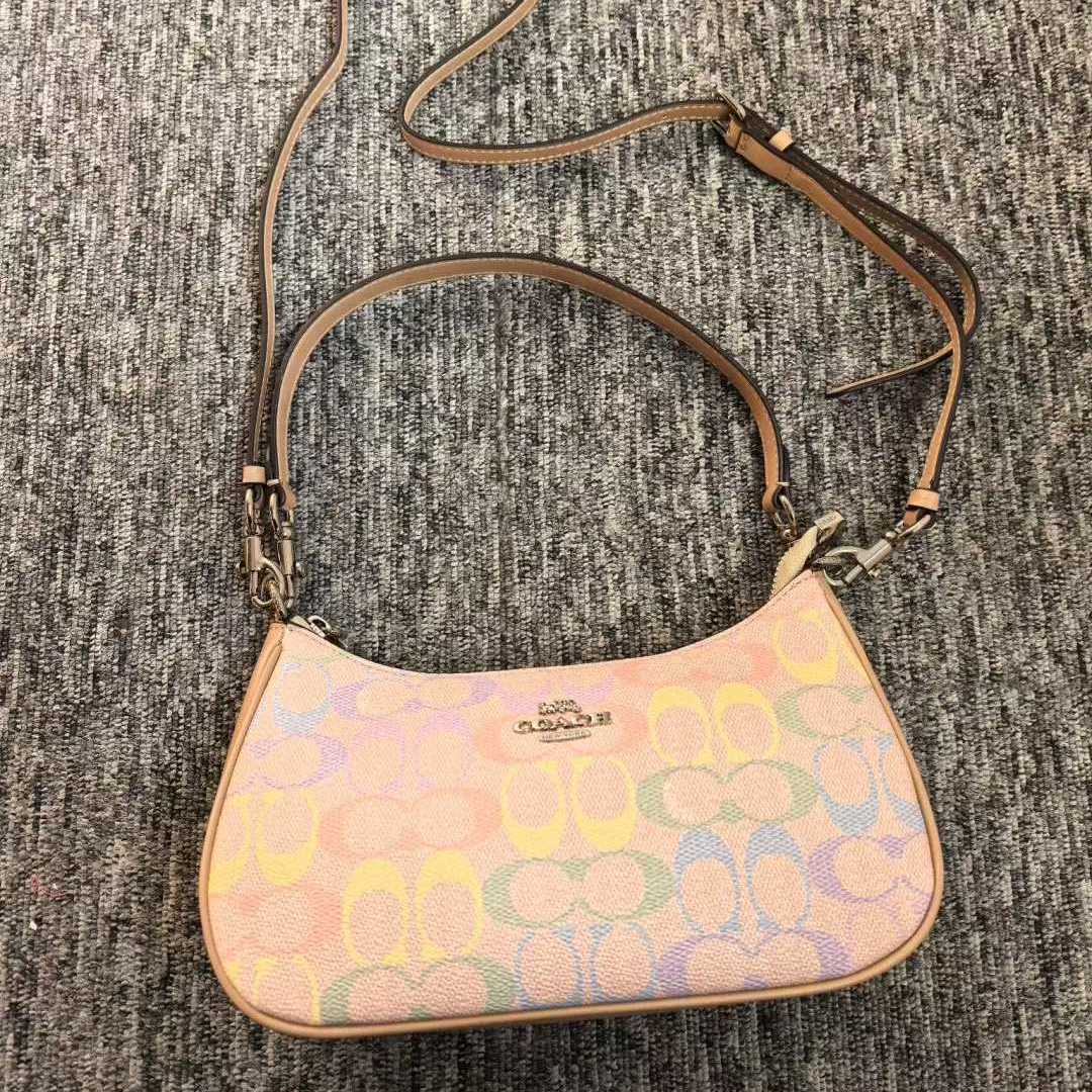 Women handbag CDA91 Teri Rainbow Signature Canvas Shoulder Bag