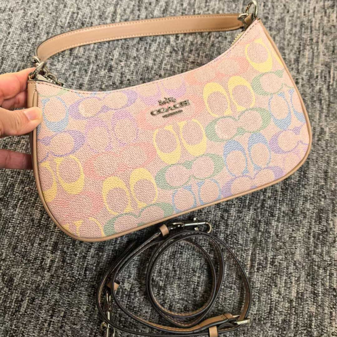 Women handbag CDA91 Teri Rainbow Signature Canvas Shoulder Bag