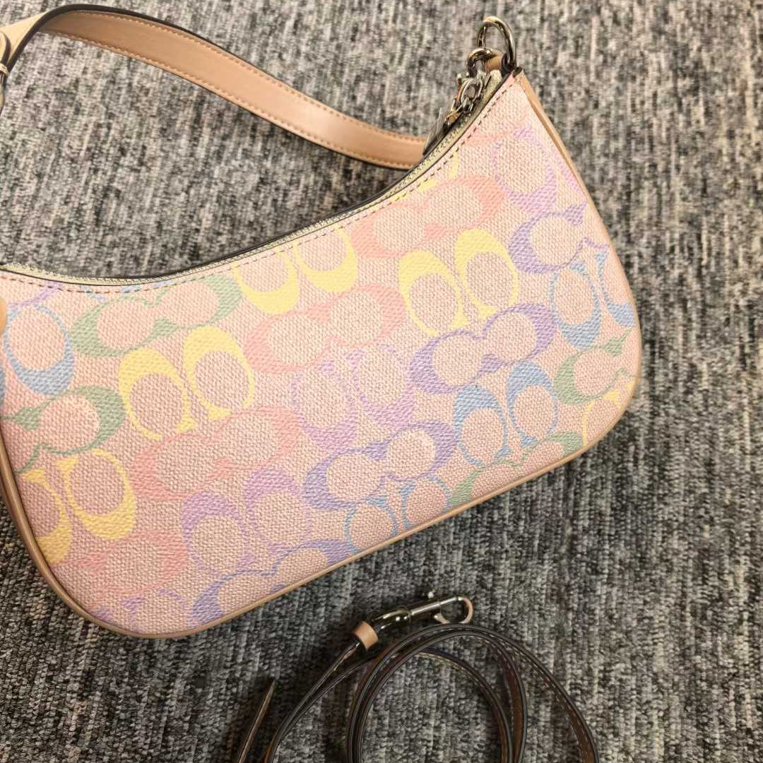 Women handbag CDA91 Teri Rainbow Signature Canvas Shoulder Bag