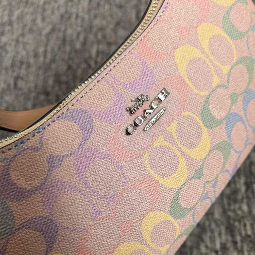 Women handbag CDA91 Teri Rainbow Signature Canvas Shoulder Bag