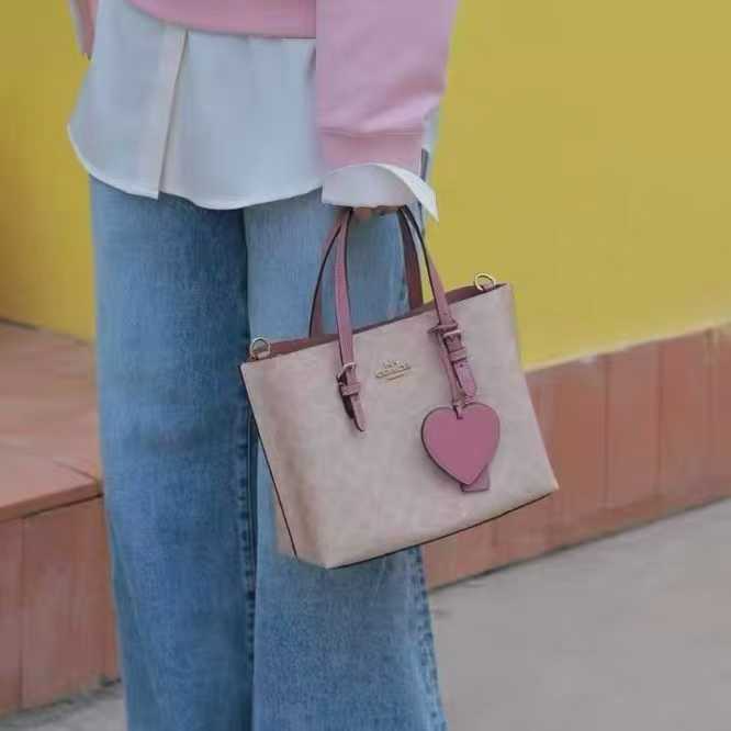 women handbag CDF03 Mollie Tote Bag 25  Signature Canvas Heart Charm
