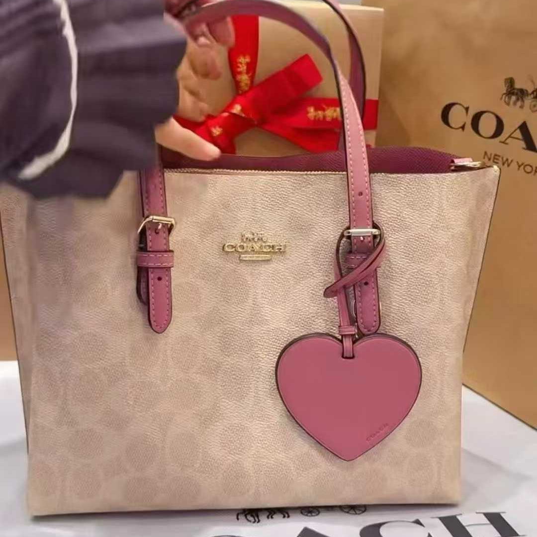women handbag CDF03 Mollie Tote Bag 25  Signature Canvas Heart Charm