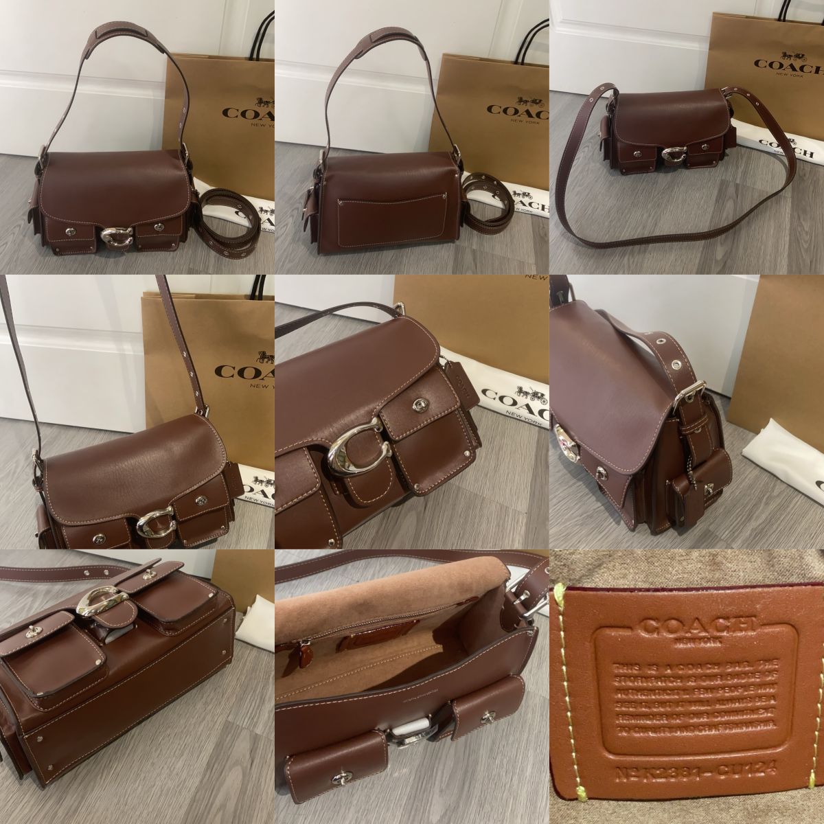 Women Handbag CU124 Cargo Turnlock Soft Tabby Shoulder Sling Bag