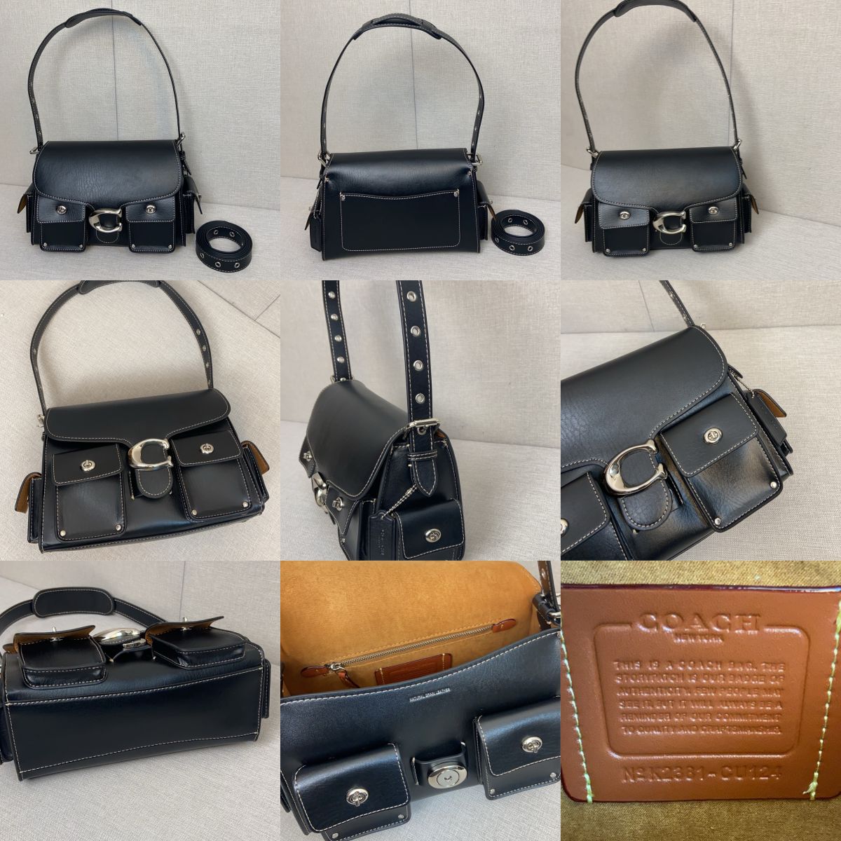 Women Handbag CU124 Cargo Turnlock Soft Tabby Shoulder Sling Bag