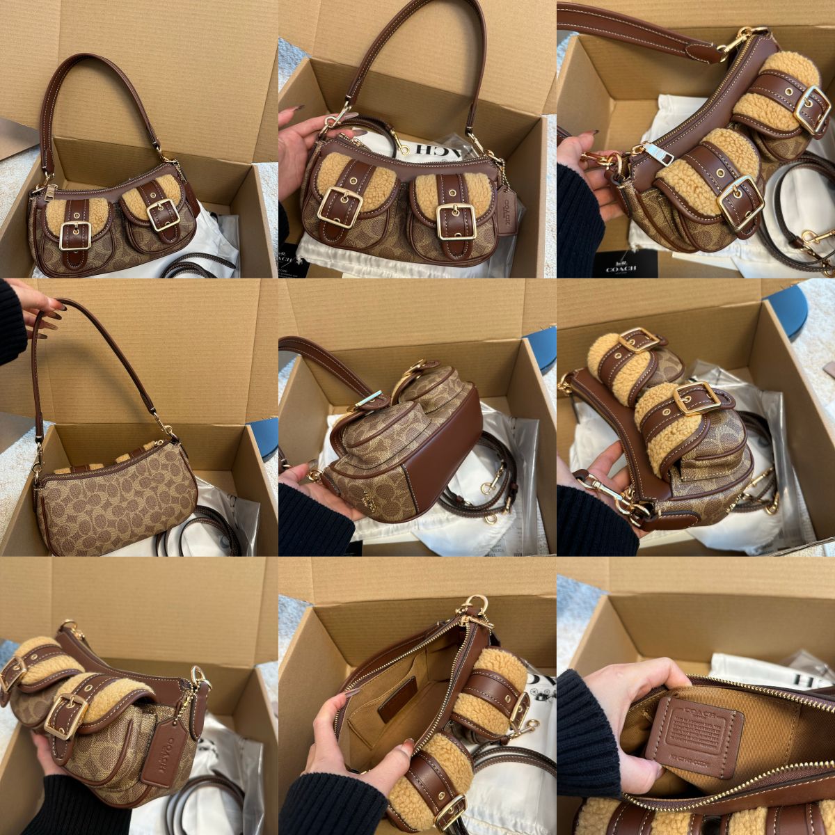 Women Handbag CCZ24 CY658 CY700 CQ184 CBJ00 CBJ01 CP114 Ashton Baguette Signature Canvas Shoulder Bag