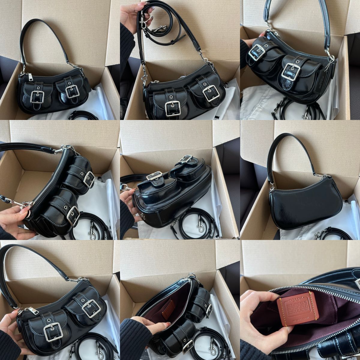 Women Handbag CCZ24 CY658 CY700 CQ184 CBJ00 CBJ01 CP114 Ashton Baguette Signature Canvas Shoulder Bag