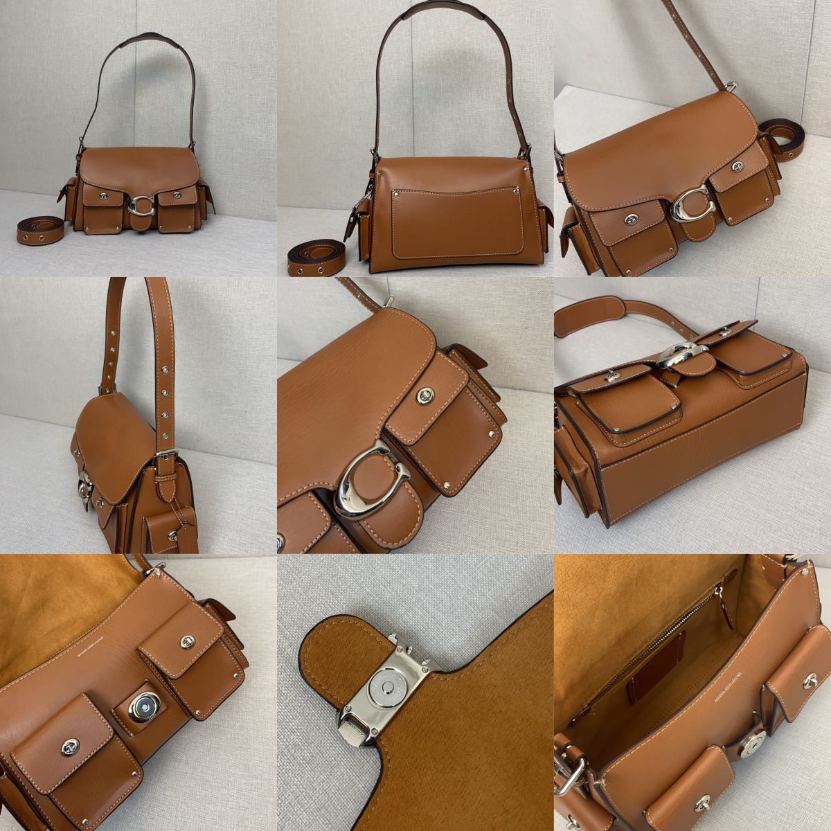 Women Handbag CU124 Cargo Turnlock Soft Tabby Shoulder Sling Bag